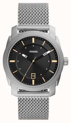 Fossil Men's Machine | Black Dial | Stainless Steel Mesh Bracelet FS5883