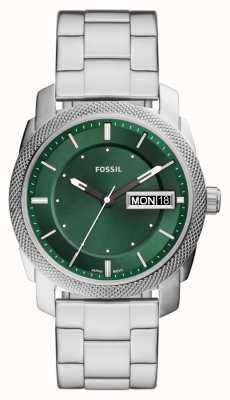 Fossil Men's Machine | Green Dial | Stainless Steel Bracelet FS5899