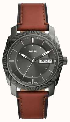 Fossil Men's Machine | Grey Dial | Brown Leather Strap FS5900