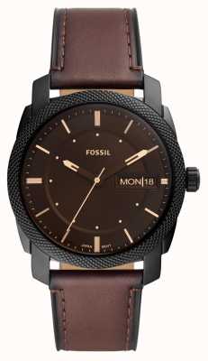 Fossil Men's Machine | Brown Dial | Brown Leather Strap FS5901