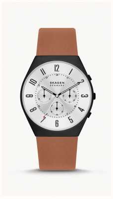Skagen Men's Grenen Chronograph Medium Brown Leather Watch SKW6823