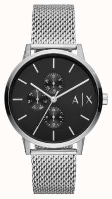 Armani Exchange Men's | Black Dial | Stainless Steel Mesh Bracelet AX2714