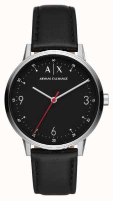 Armani Exchange Men's | Black Dial | Black Leather Strap AX2739