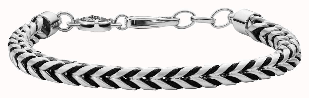 Diesel STEEL Round Herringbone Chain Bracelet DX1310040