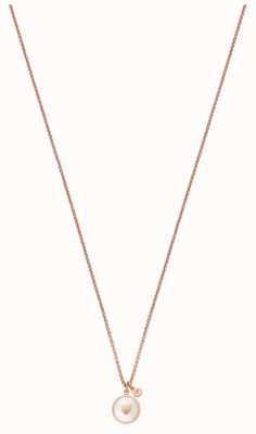 Emporio Armani Rose Gold-Tone Stainless Steel Mother-of-Pearl Pendant Necklace EGS2903221