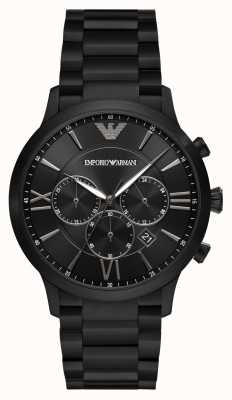 Emporio Armani GIOVANNI Men's | Black Chronograph Dial | Black Stainless Steel Bracelet AR11349