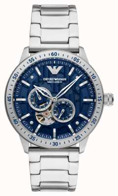 Emporio Armani Men's Automatic | Blue Dial | Stainless Steel Bracelet AR60052