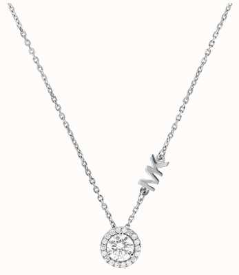 Michael Kors Crystal Set MK Sterling Silver Necklace MKC1208AN040