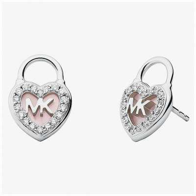 Michael Kors KORS | Sterling Silver Heart Padlock Stud Earrings MKC1559A6040