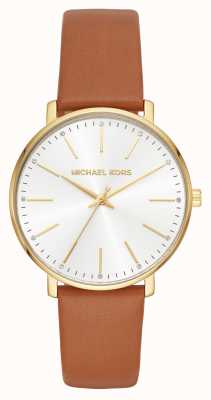 Michael Kors Pyper Gold-Tone Tan Leather Watch MK2740