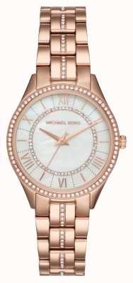Michael Kors MINI LAURYN Women's Rose-Gold Toned Watch MK3716