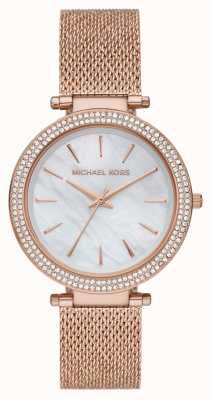 Michael Kors Women's Darci Mother of Pearl Dial Crystal Set Watch MK4519