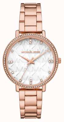 Michael Kors Women's Pyper Rose Gold Crystal Set MK Dial Watch MK4594