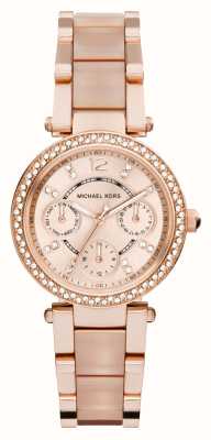 Michael Kors Women's Parker 33mm Pink and Rose-Gold Toned Watch MK6110