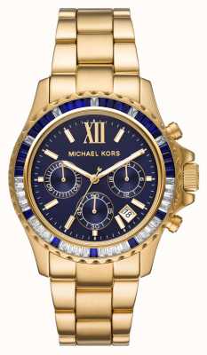 Michael Kors Everest White and Blue Crystal Set Bezel Watch MK6971