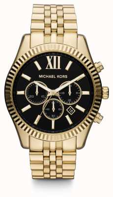 Michael Kors Men's Lexington Gold Toned and Black Watch MK8286