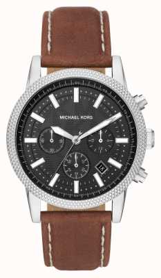 Michael Kors Hutton Men's Leather Strap Chronograph Watch MK8955