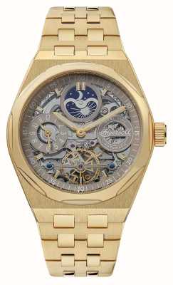 Ingersoll THE BROADWAY Automatic (43mm) Skeleton Dial / Gold PVD Stainless Steel Bracelet I12902