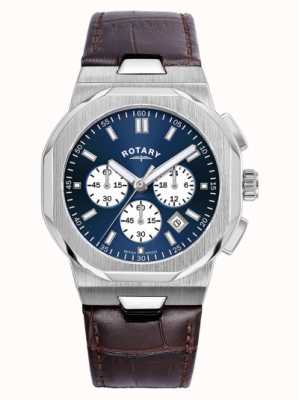 Rotary Men's Regent | Blue Chronograph Dial | Brown Leather Dial GS05450/05