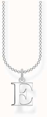 Thomas Sabo Sterling Silver Necklace | 'E' Charm KE2014-001-21-L45V
