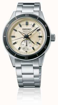 Seiko Presage Style 60s Ivory Dial Black Bezel Watch SSA447J1