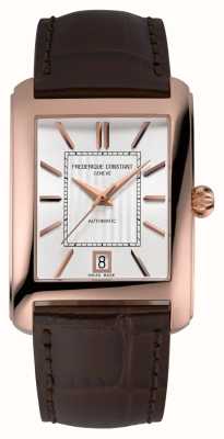 Frederique Constant Classic Carree | Automatic | Silver Dial | Brown Leather FC-303V4C4