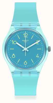 Swatch TURQUOISE TONIC Silicone Strap Watch SO28S101