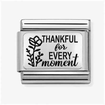 Nomination Composable Classic PLATES Steel And Silver 925 Thankful for Every Moment 330111/32