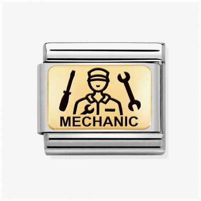 Nomination Classic Mechanic Steel And 18ct Gold Link 030166/29