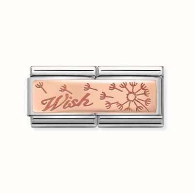 Nomination Classic Wish Dandelion Double Link Steel & Bonded Rose Gold 430710/19
