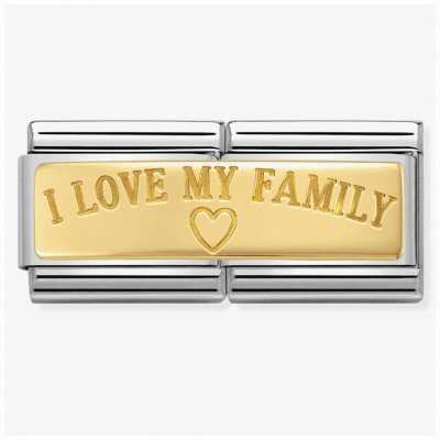 Nomination Classic I Love My Family Double Link Steel & Bonded Gold 030710/03
