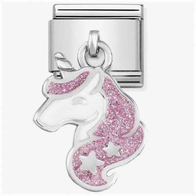 Nomination Classic Glitter Unicorn Charm 331805/13