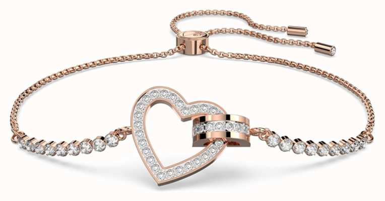 Swarovski Lovely | Bracelet | Rose Gold Plated | Heart | White 5636443