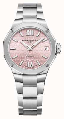 Baume & Mercier Riviera Automatic Pink Dial Stainless Steel Bracelet M0A10675