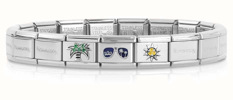 Nomination Composable HOLIDAY Bracelet (3 Links + Stainless Steel Base Bracelet) HOLIDAY-NOM