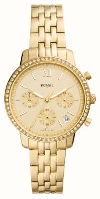 Fossil Women's Neutra | Gold Chronograph Dial | Gold Stainless Steel Bracelet ES5219