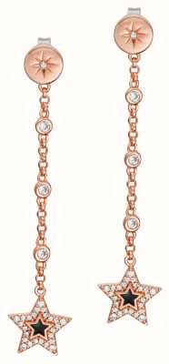 Emporio Armani Women's Rose Gold-Tone Crystal Set Star Dangling Earrings EGS2961221