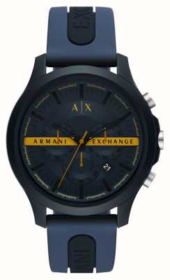 Armani Exchange Dark Blue Dial Chronograph | Blue Silicone Strap AX2441