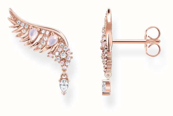 Thomas Sabo Rising Phoenix Stud Earrings | Rose Gold Plated | Crystal Set H2247-323-9