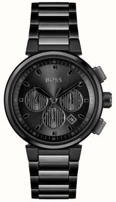 BOSS Men's One | Black Chronograph Dial | Black Stainless Steel Bracelet 1514001