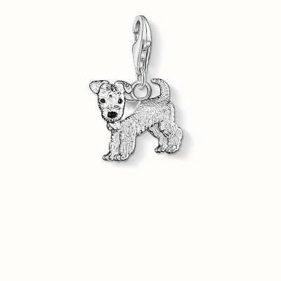 Thomas Sabo Terrier Dog Charm - 925 Sterling Silver, Cold Enamel 0841-007-12