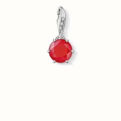 Thomas Sabo July Charm Red 925 Sterling Silver/ Dyed Bamboo Coral 1260-590-10