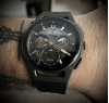 Customer picture of Bulova Men's Curv Chronograph Black Leather Strap Rose Gold 98A162