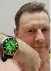 Customer picture of U-Boat Darkmoon SS (44mm) Noble Green Soleil Dial / Black Vulcanised Rubber Strap 8702/D