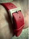 Customer picture of Mondaine Strap Only 18mm Red Leather Strap FE311830Q5
