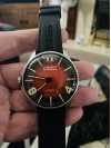 Customer picture of U-Boat Darkmoon SS (44mm) Cardinal Red Soleil Dial / Black Vulcanised Rubber Strap 8701/B