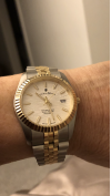 Customer picture of Jacques Du Manoir Inspiration Passion (34mm) White Dial / Two Tone Stainless Steel Bracelet JWL01801