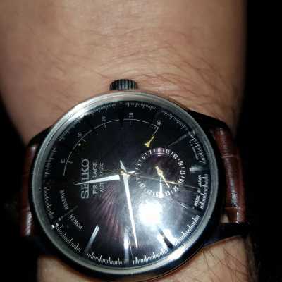 Seiko Presage Automatic Black Cat Martini 'Cocktail Time' Brown Leather  SSA393J1 - First Class Watches™