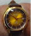 Customer picture of Bulova Jet Star (40mm) Gold Dial / Brown Leather Strap 97B214